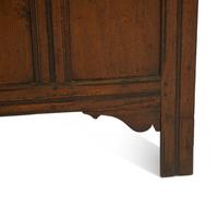 A Georgian Oak Three-Panel Coffer