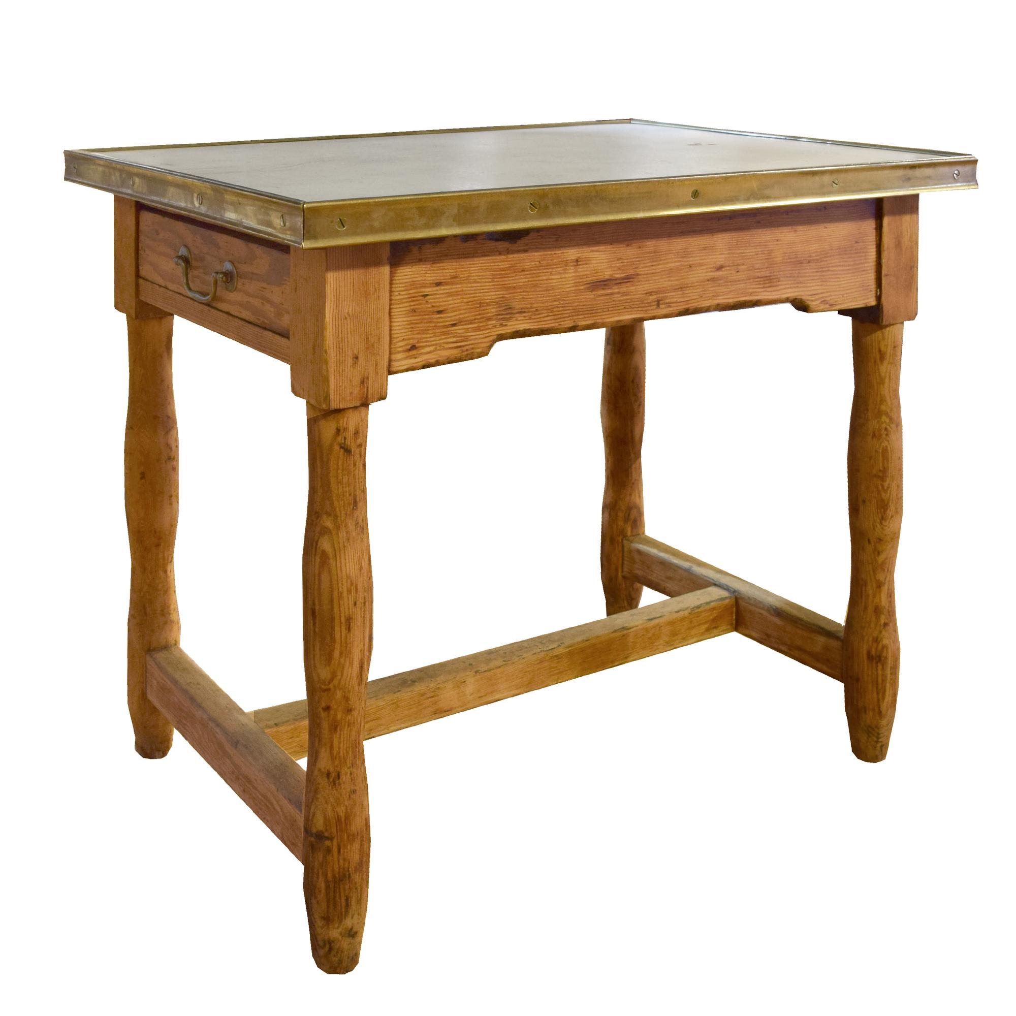 A Petite Baker's Table 36.5" W x 24.5" D x 30.5" H — France, Circa 1900