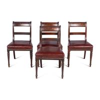 A Set of Four Regency Style Mahogany Dining Chairs