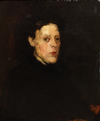 Frank Duvaneck, (American, 1848-1929), Portrait of a Man