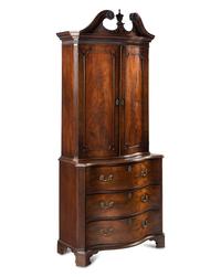 A George III Mahogany Serpentine Bookcase