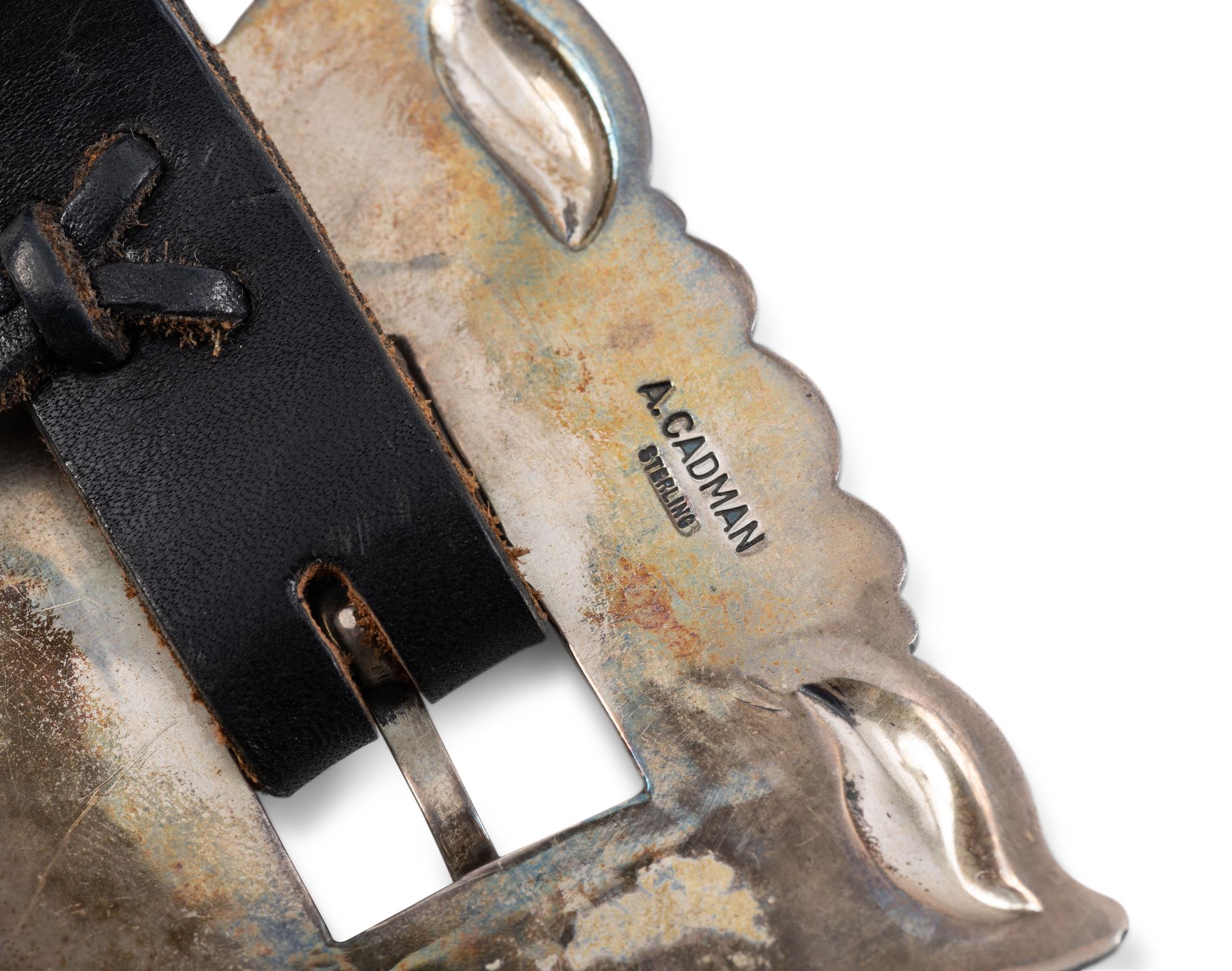 Sterling Silver Colorful Cluster Concha Belt