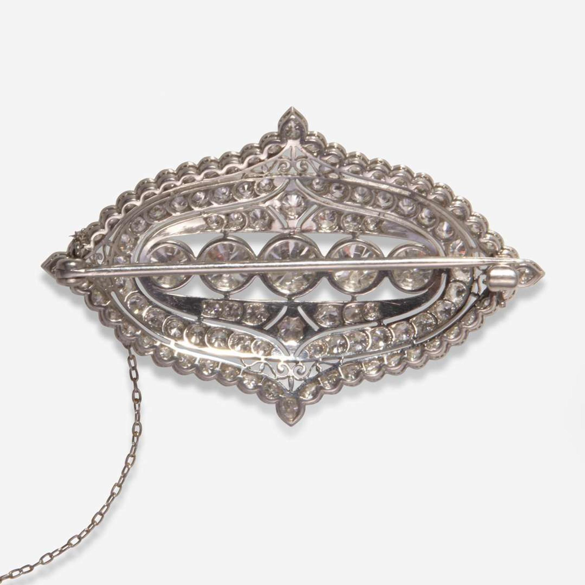 A Platinum and Diamond Brooch