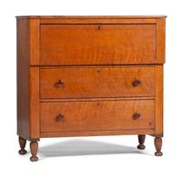 A Country Cherrywood Secretary Chest