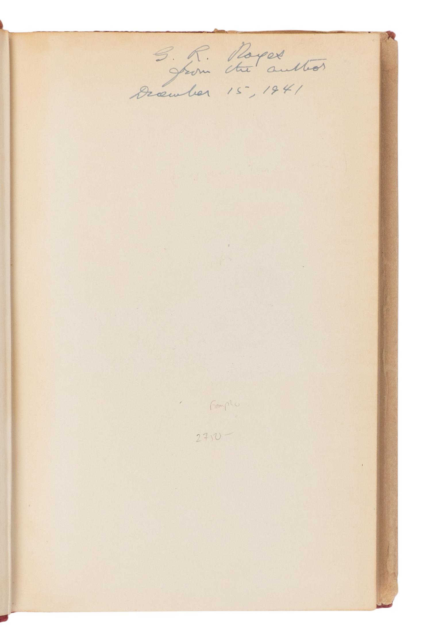 NABOKOV, Vladimir (1899-1977). The Real Life of Sebastian Knight. Norfolk, CT: New Directions, 1941.