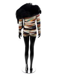 Missoni Knit Ensemble with Fox Fur Wrap, 2000s