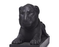 A Wedgwood Black Basalt Figure of a Lion Couchant