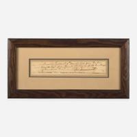 [Declaration of Independence] [Georgia] (Gwinnett, Button) Fragment of Manuscript Document