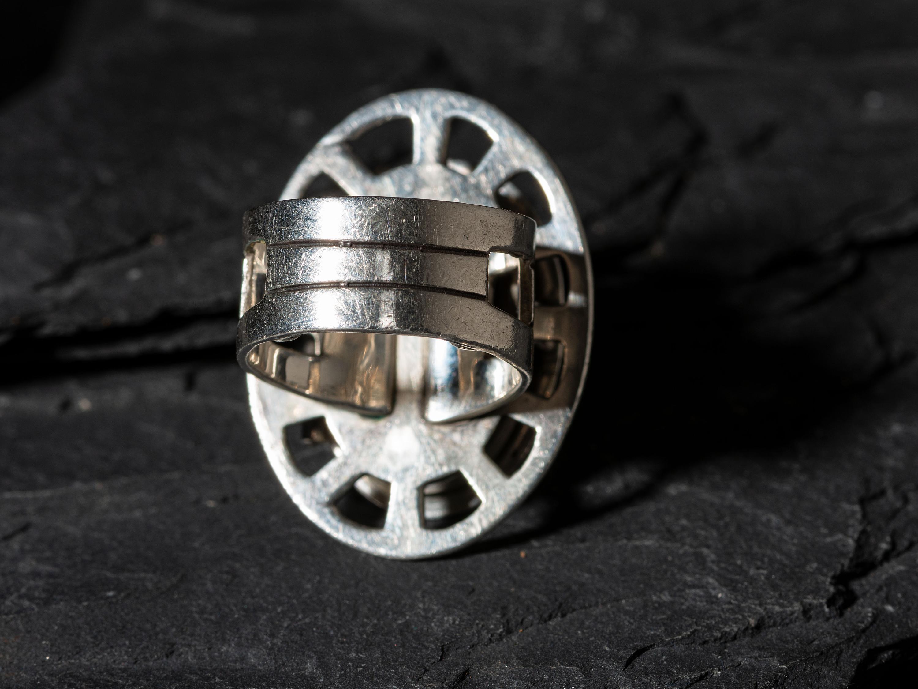 Sterling Silver Maskette Ring
