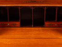 An Edwardian Paint Decorated Satinwood Slant-Front Bureau