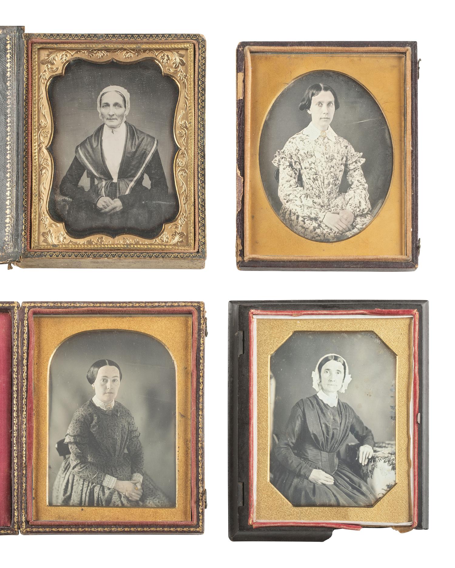[EARLY PHOTOGRAPHY]. 11 quarter plate daguerreotype portraits incl. WHITEHURST & JAQUITH examples.