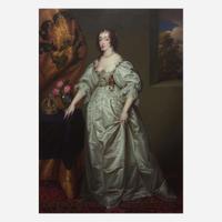 Henry-Pierce Bone (British, 1779-1855) Pair of Portraits of Charles I and his wife Henrietta Maria of England (after Anthony van Dyck)