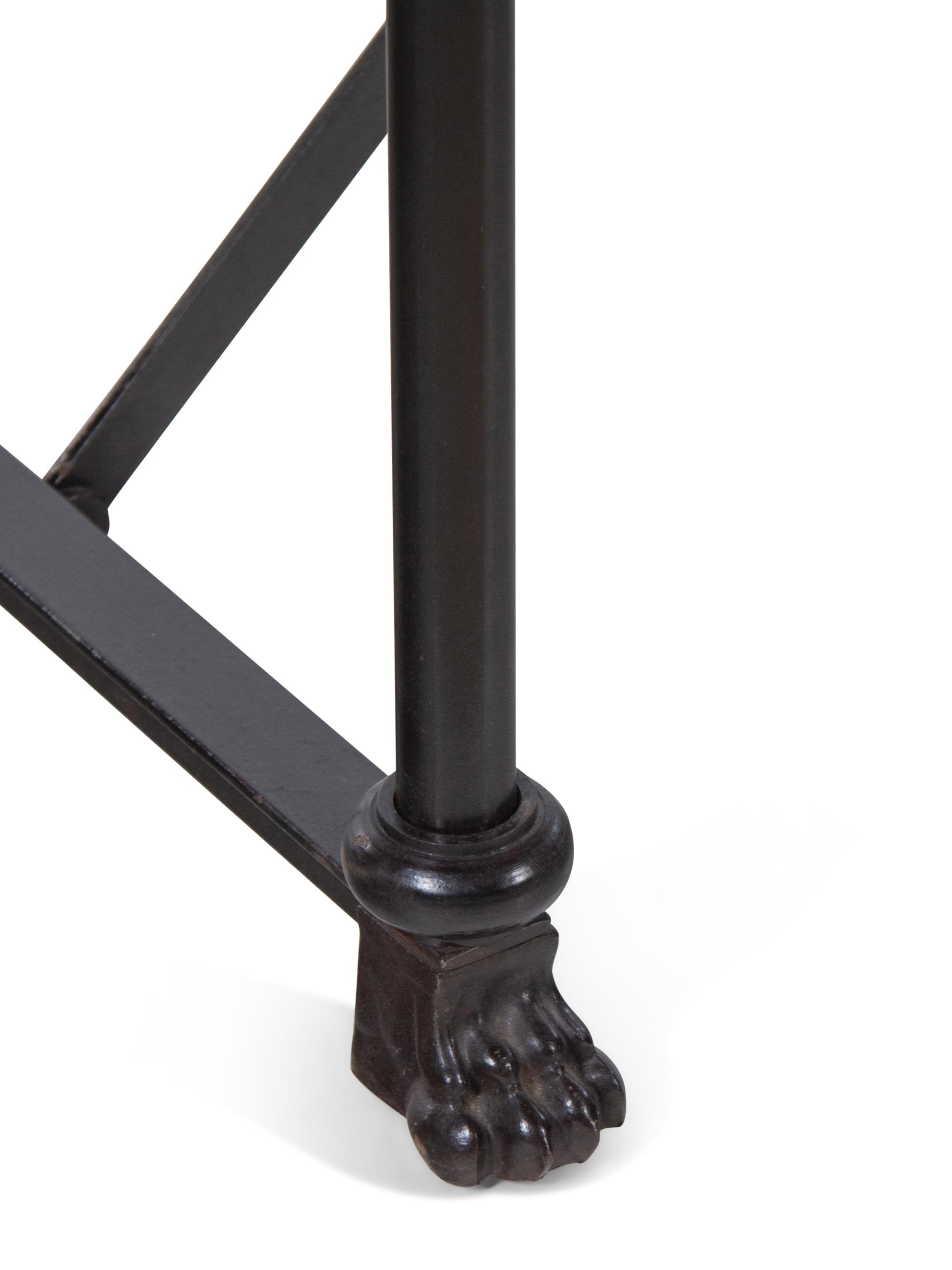 A Contemporary French Style Oak and Steel Console Table