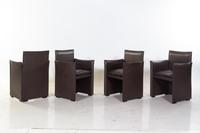 A Set of Eight Leather-Upholstered Armchairs (ETA #4)