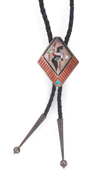 Silver and Mosaic Inlay Bolo Ties Lot is located and will ship from Denver, Colorado.