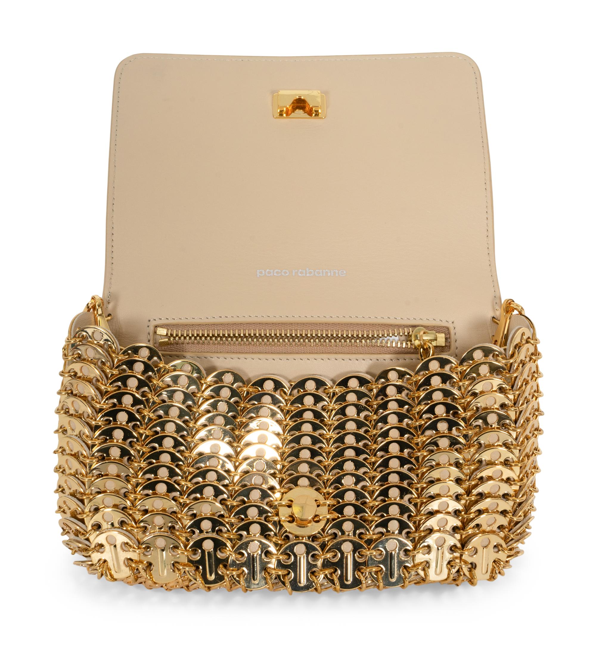 Paco Rabanne Gold Shoulder Bag