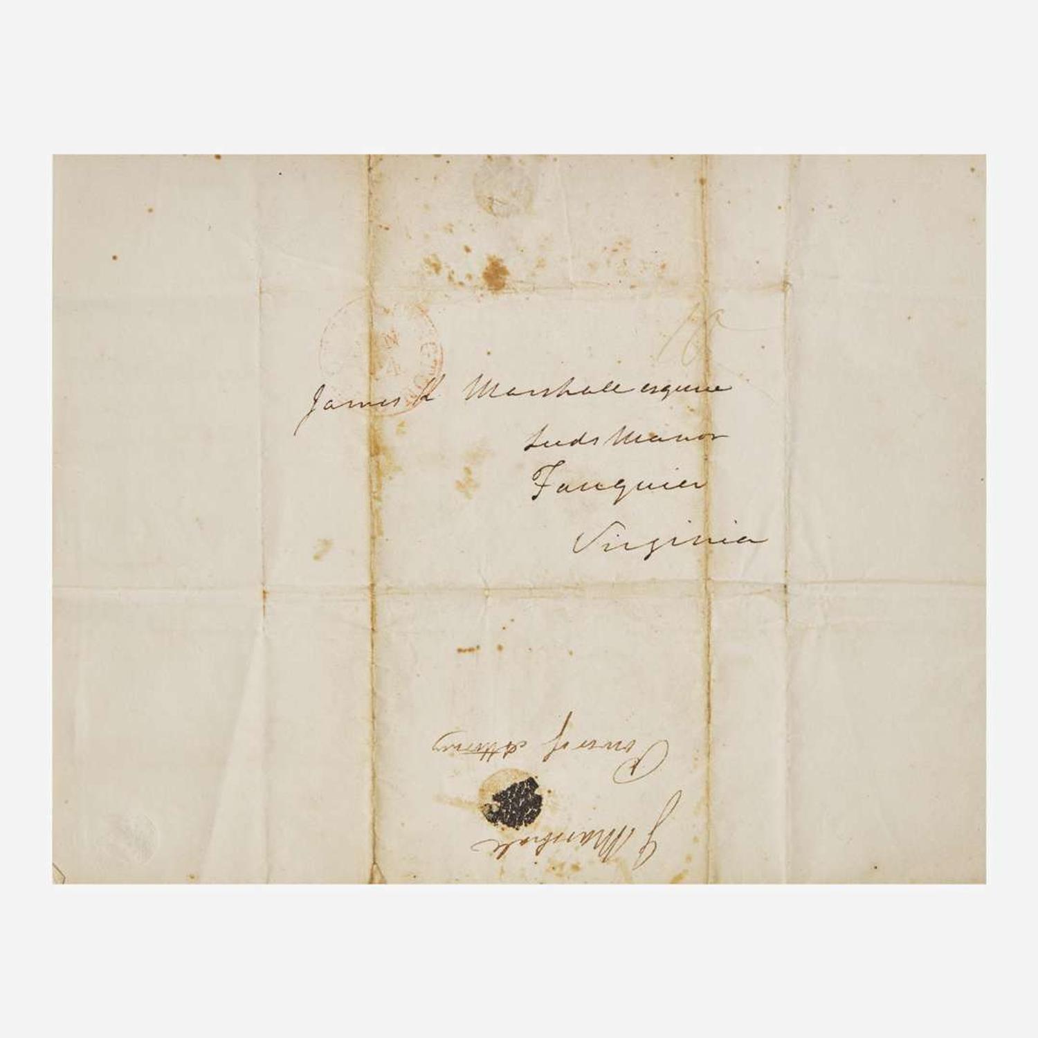 [Americana] Marshall, John Autograph Letter, signed