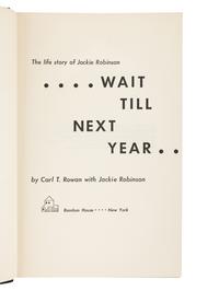 A Jackie Robinson Signed Autograph First Edition of "Wait Till Next Year" (Beckett Authentication Services Letter),