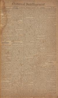 [American Newspapers] Extensive and Consecutive Run of Issues of the National Intelligencer , the Major Newspaper of the Nation's Capital, Printed During the Second Year of the Presidency of James Monroe