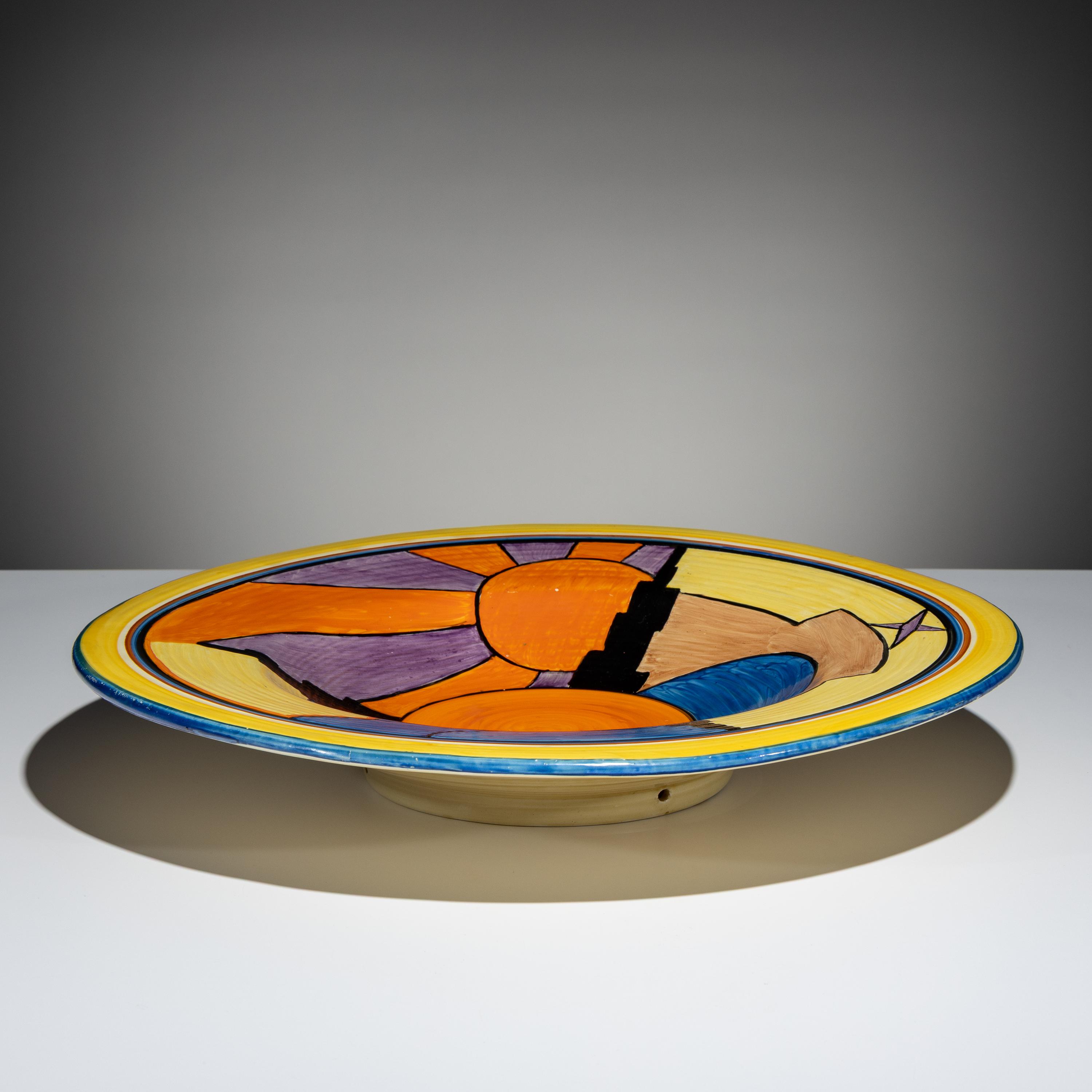 Clarice Cliff (English, 1899–1972) — Sunray pattern Large Platter