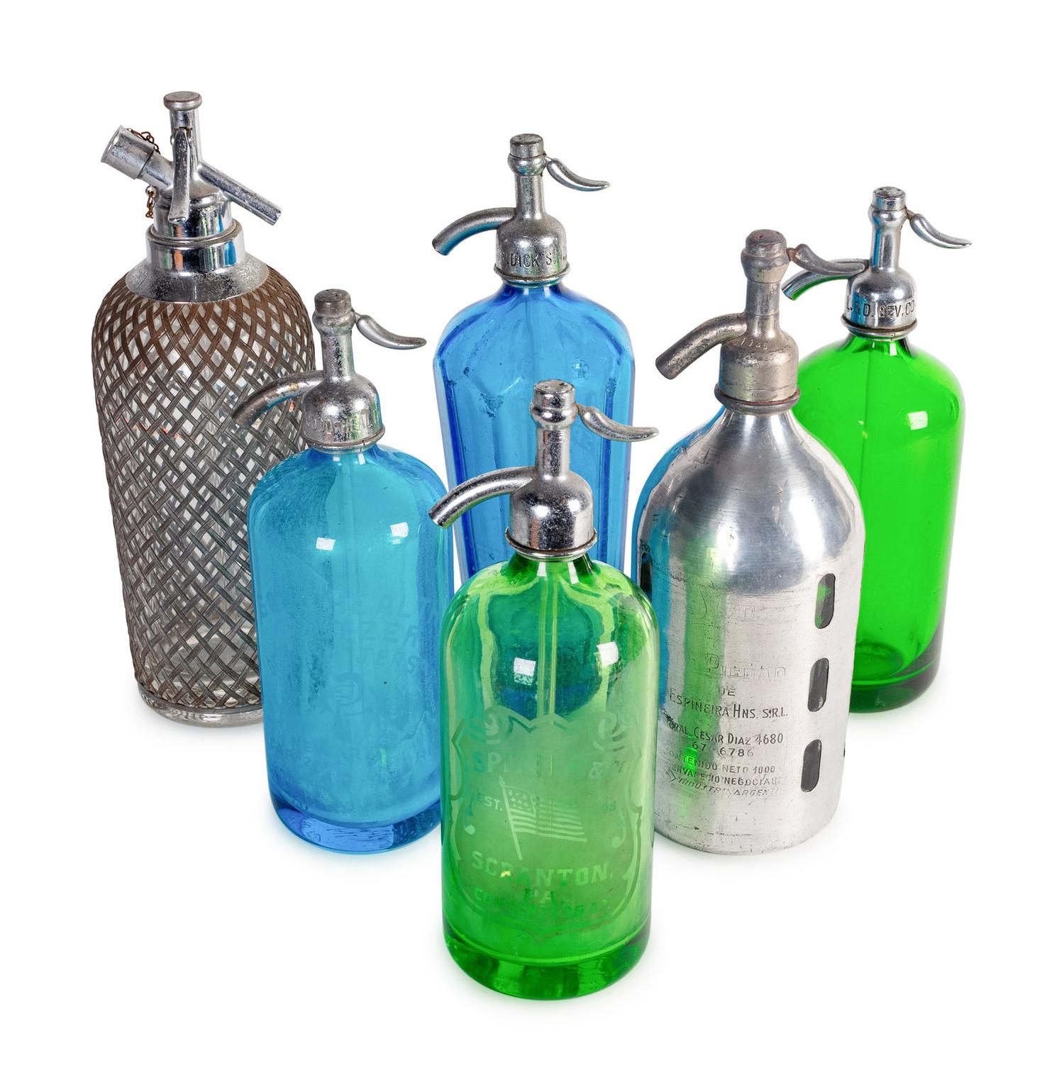 A Collection of Six Vintage Seltzer Bottles — 20TH CENTURY