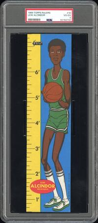 A 1969-70 Lew Alcindor (Kareem Abdul-Jabbar) Rookie Topps Ruler (PSA 4 VG-EX)