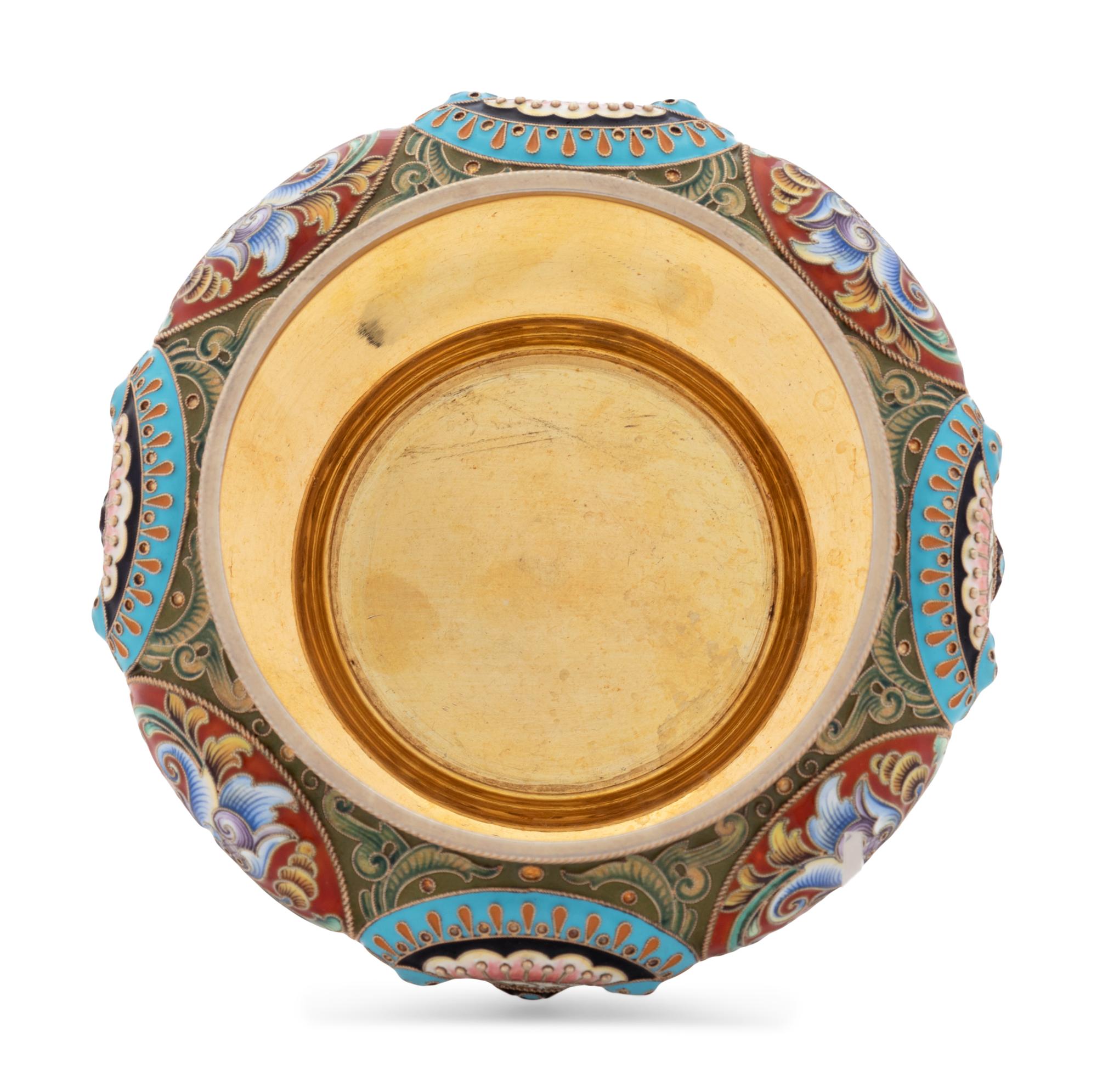 A Feodor Ruckert Enameled Silver Bowl