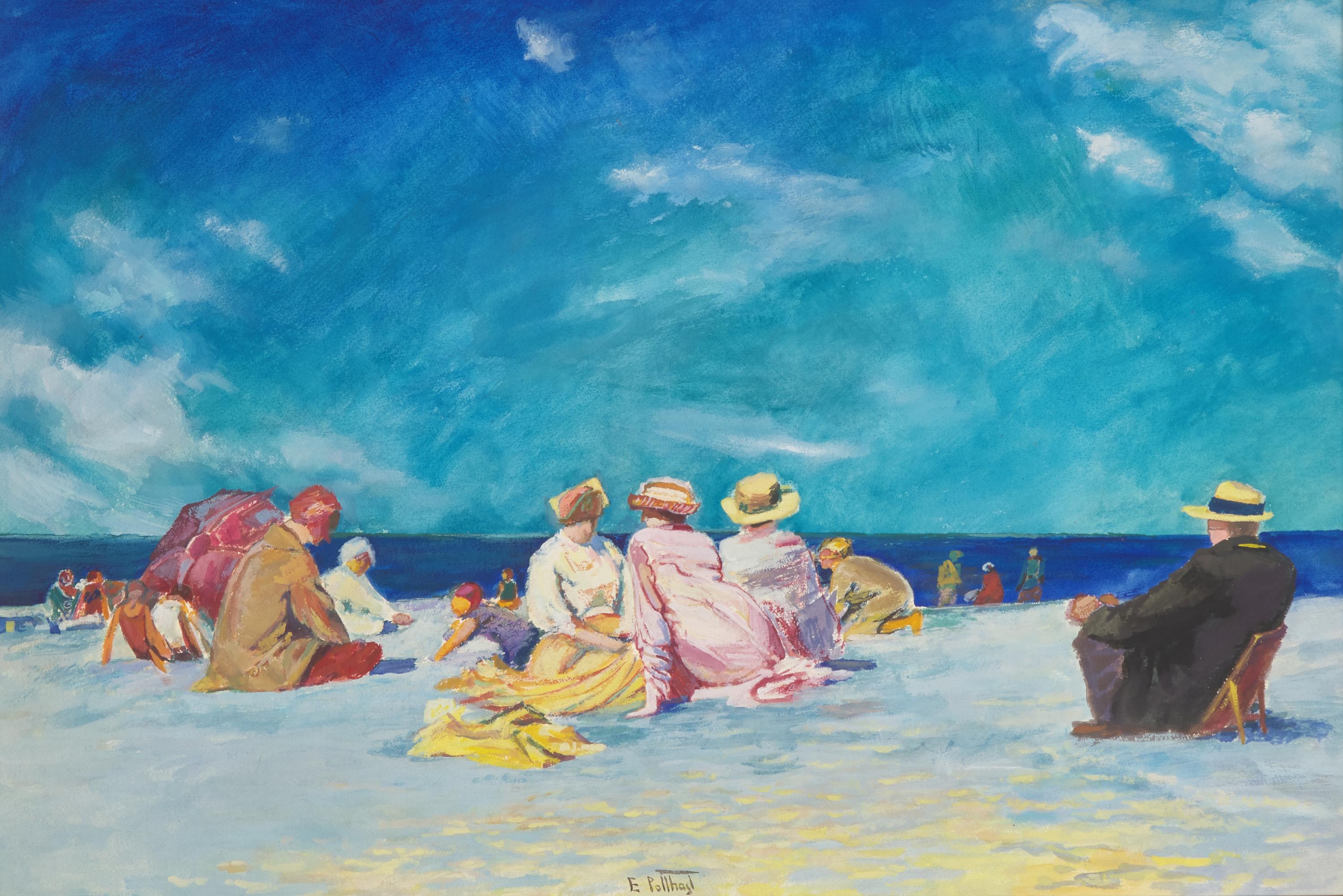 Edward Henry Potthast (American, 1857-1927) — Picnic on the Beach , c. 1910