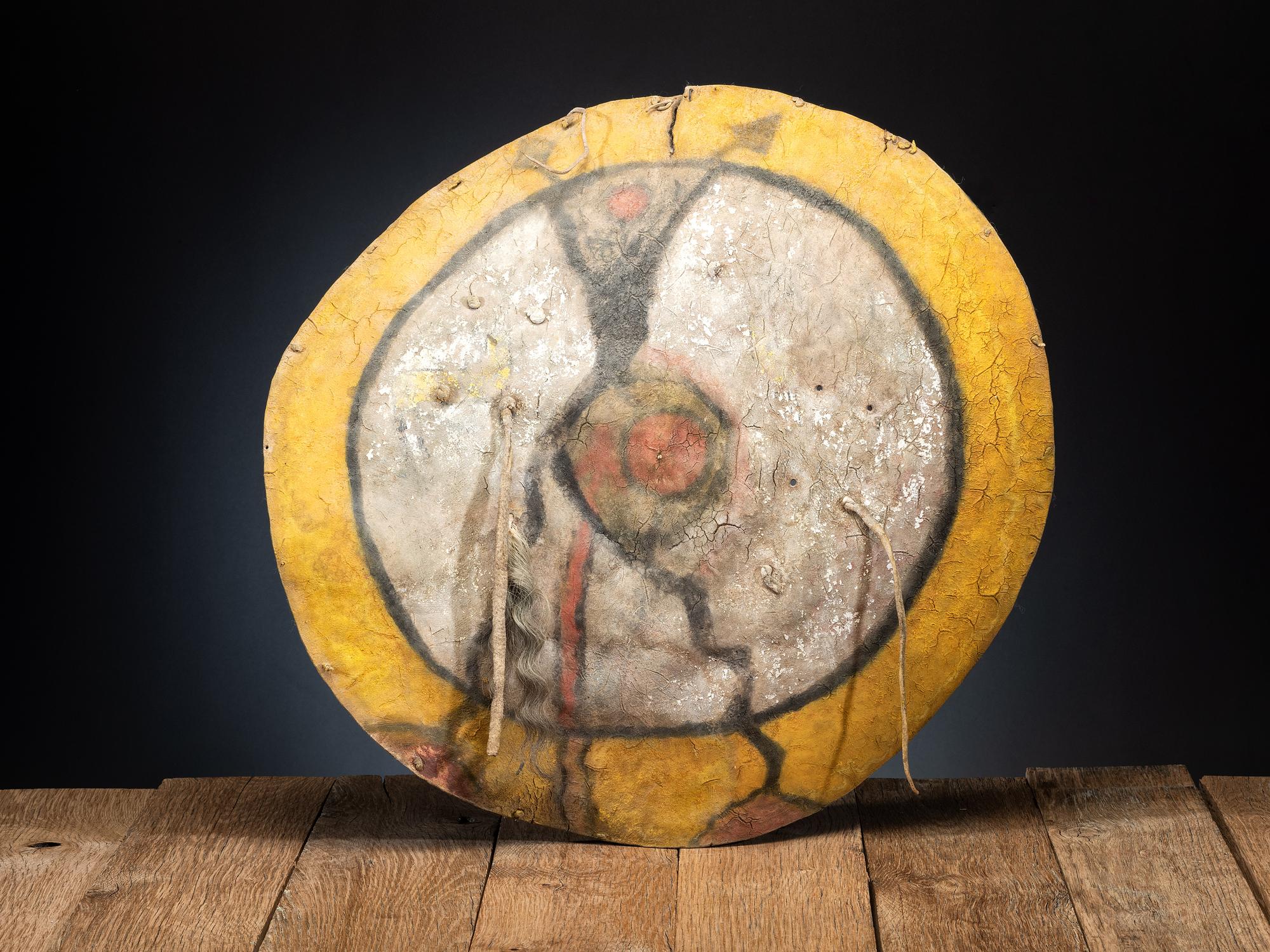 Pueblo Buffalo Hide Shield