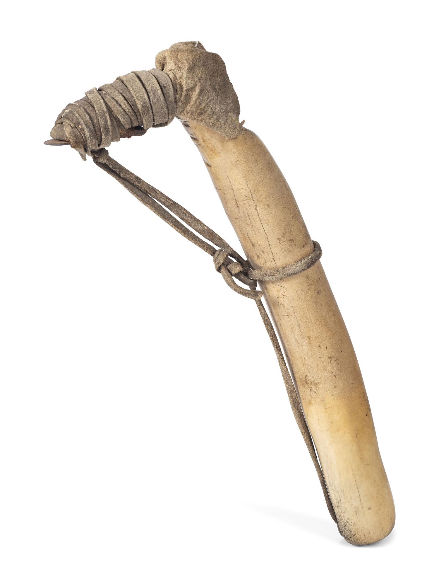 Plains Elk Antler Hide Scraper