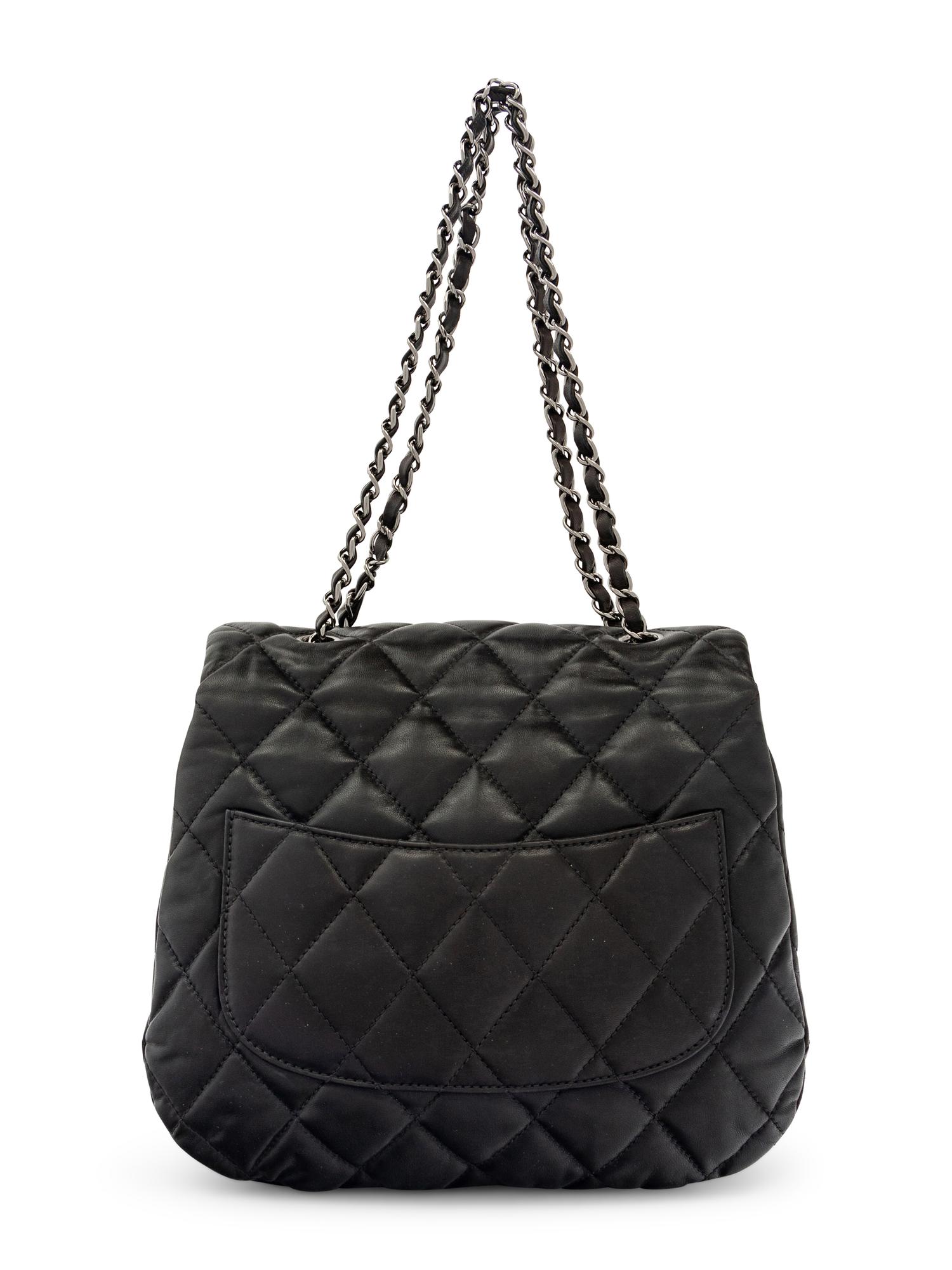 Chanel Quilted Lambskin Leather Triple Compartment Bag, 2011