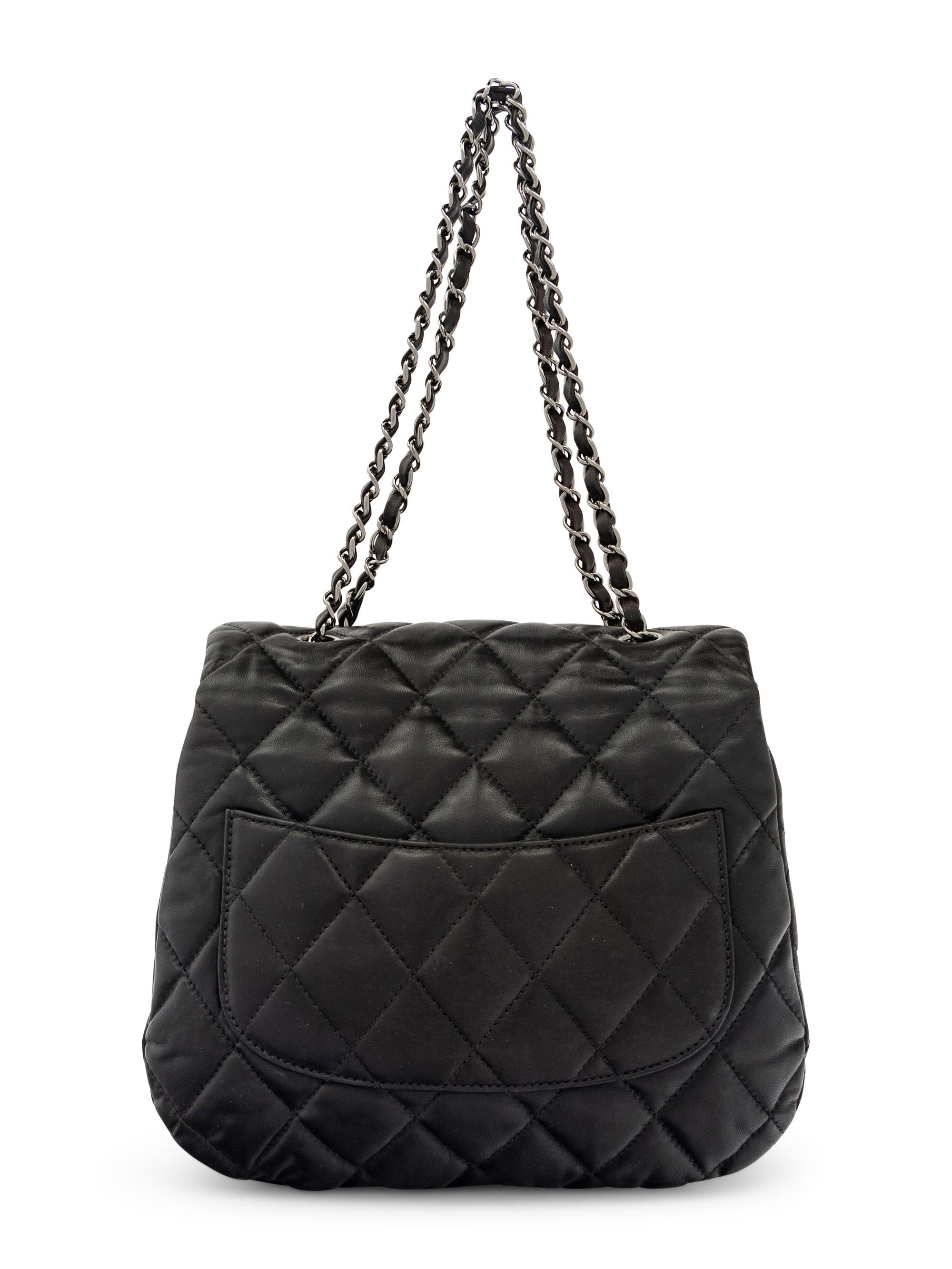 Chanel Quilted Lambskin Leather Triple Compartment Bag, 2011