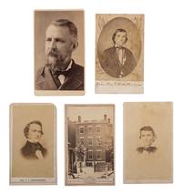 [CIVIL WAR -- CONFEDERACY]. A group of CDVs of Confederate politicians and generals and a view of Robert E. Lee's residence in Richmond, comprising: