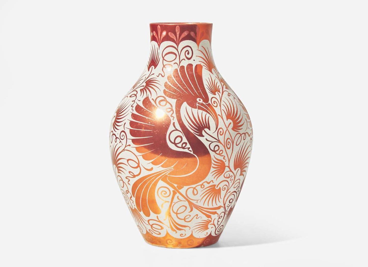 A William De Morgan Ruby Lustre Persian Vase, UK, circa 1890