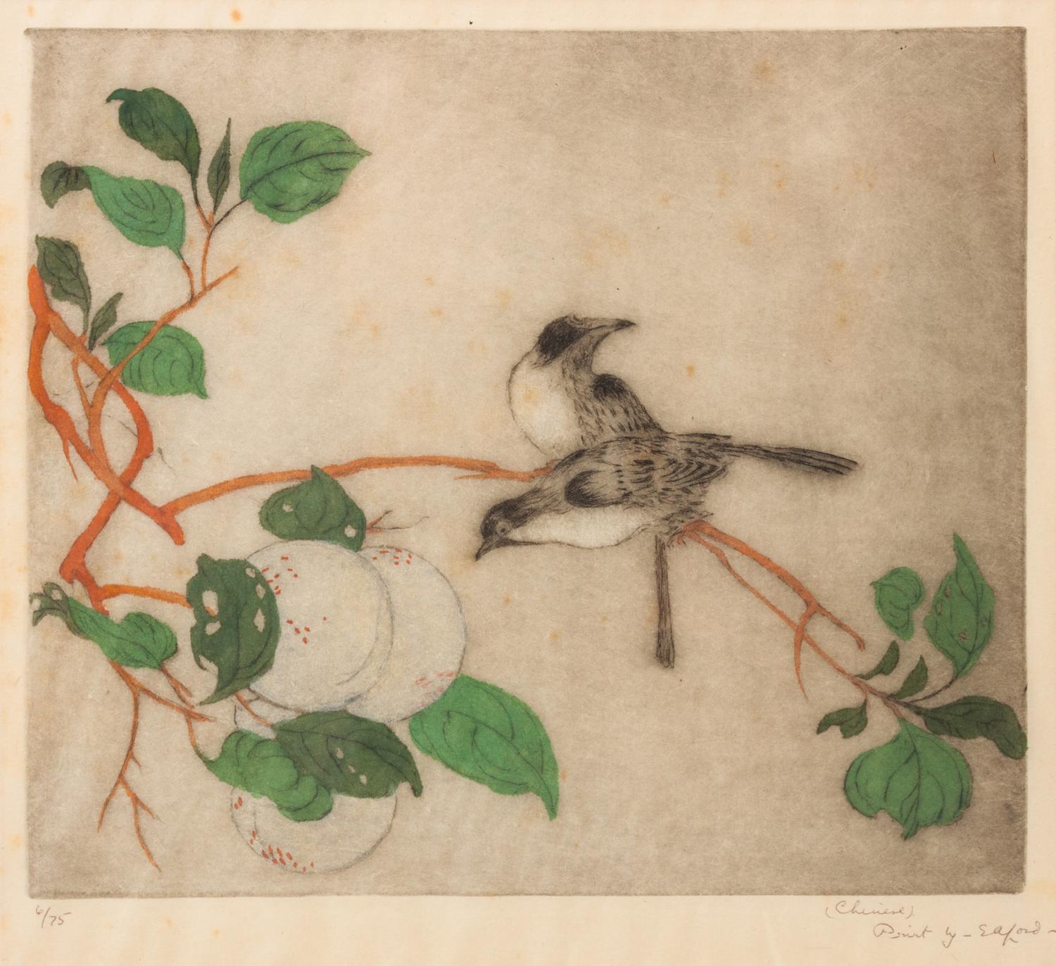Elyse Ashe Lord, (British, 1900-1971), Two works: Chinese K'o ssu