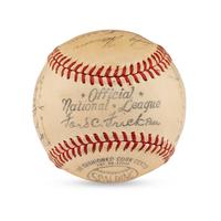 A 1947 New York Giants Team Signed Autograph Baseball (Auction Letter),