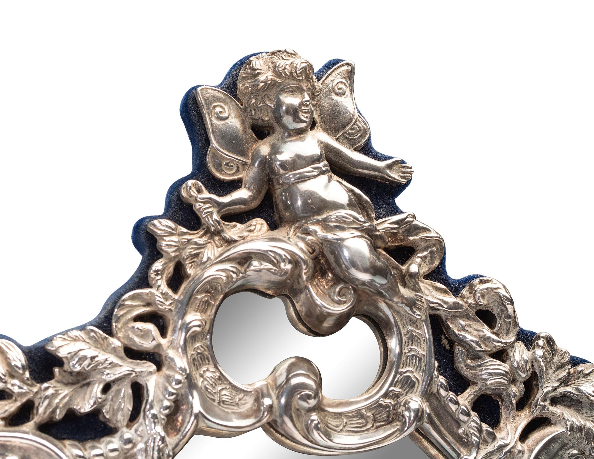 A Pair of Jack Rabinovich Silver Table Mirrors