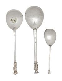 A Group of Three Silver Spoons