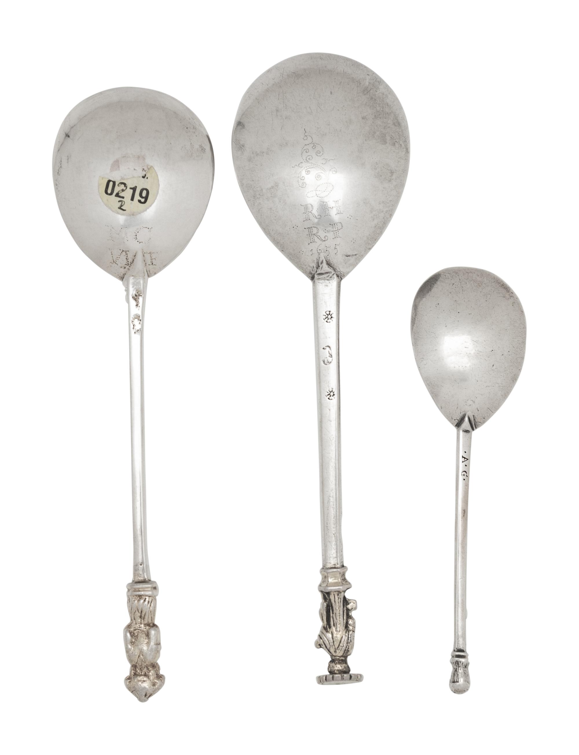 A Group of Three Silver Spoons