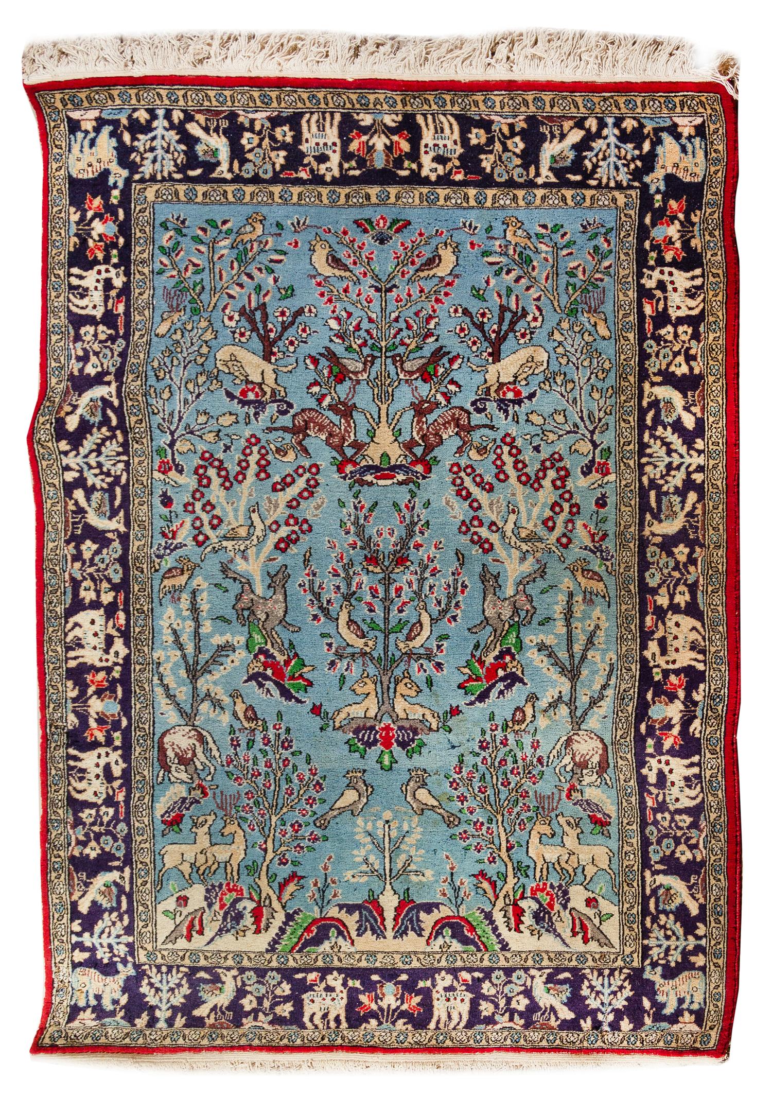 A Persian Wool Prayer Rug 4 feet 7 1/2 x 3 feet 4 3/4 inches. — 20TH CENTURY