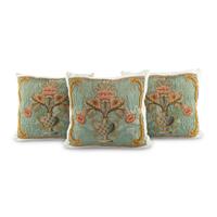 Three Needlework Throw Pillows