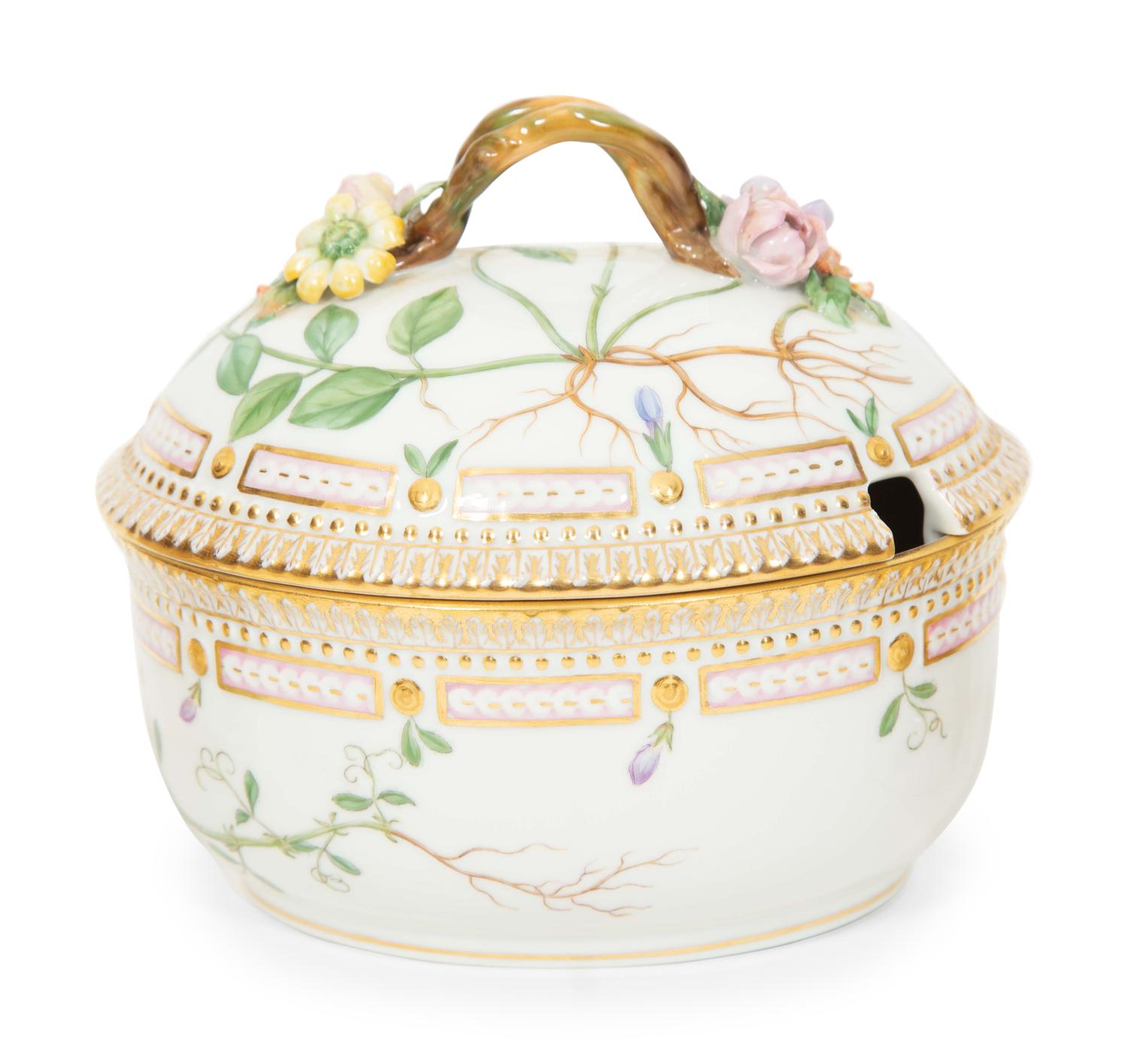 Five Royal Copenhagen Flora Danica Porcelain Table Articles