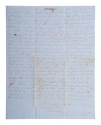 [CIVIL WAR]. A merchant's letter providing a detailed description of the bombing of Charleston, SC. Summerville, 17 January 1864.