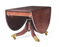 A Federal grained mahogany dining table, Baltimore, MD, circa 1820