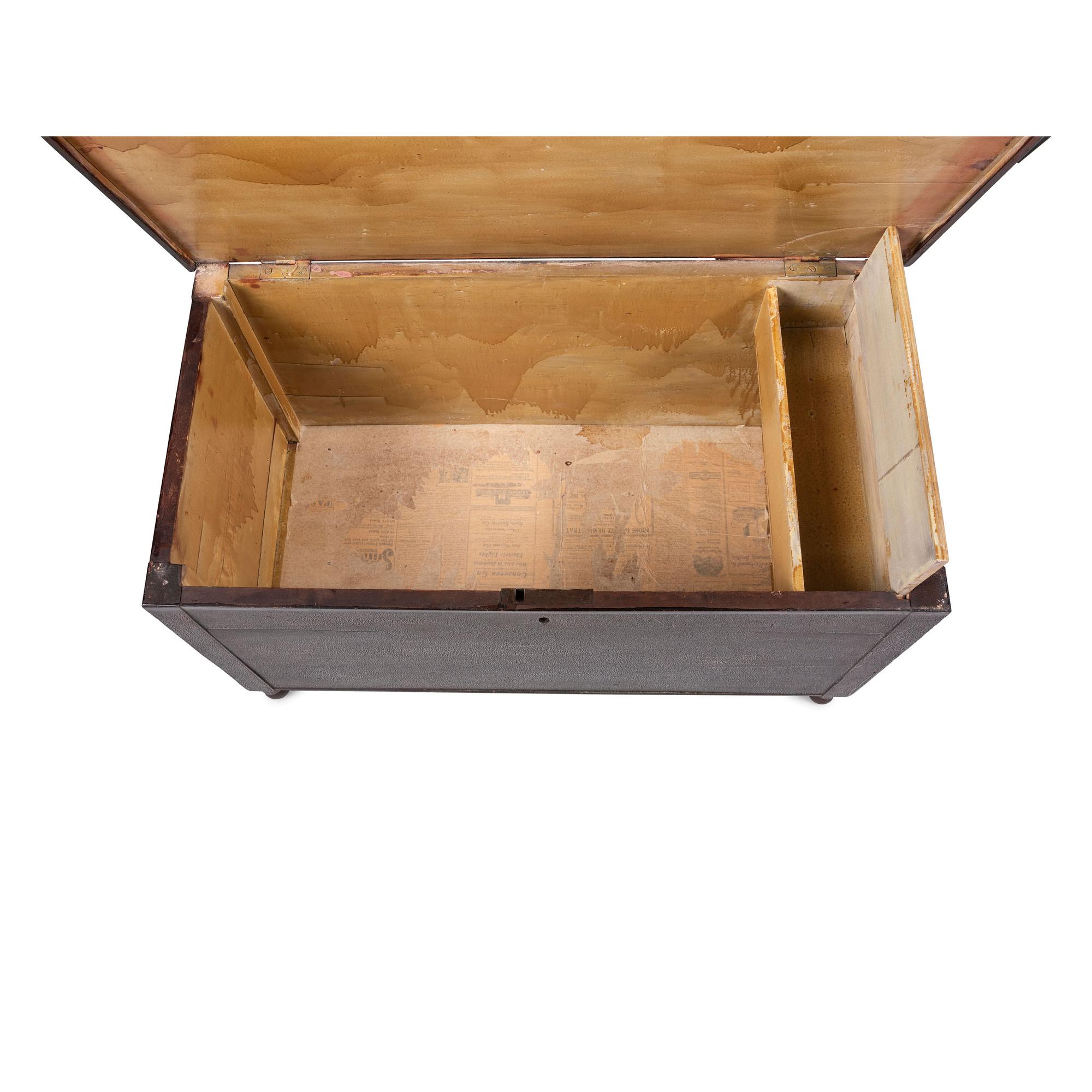 A Federal Stained Cherrywood Blanket Chest