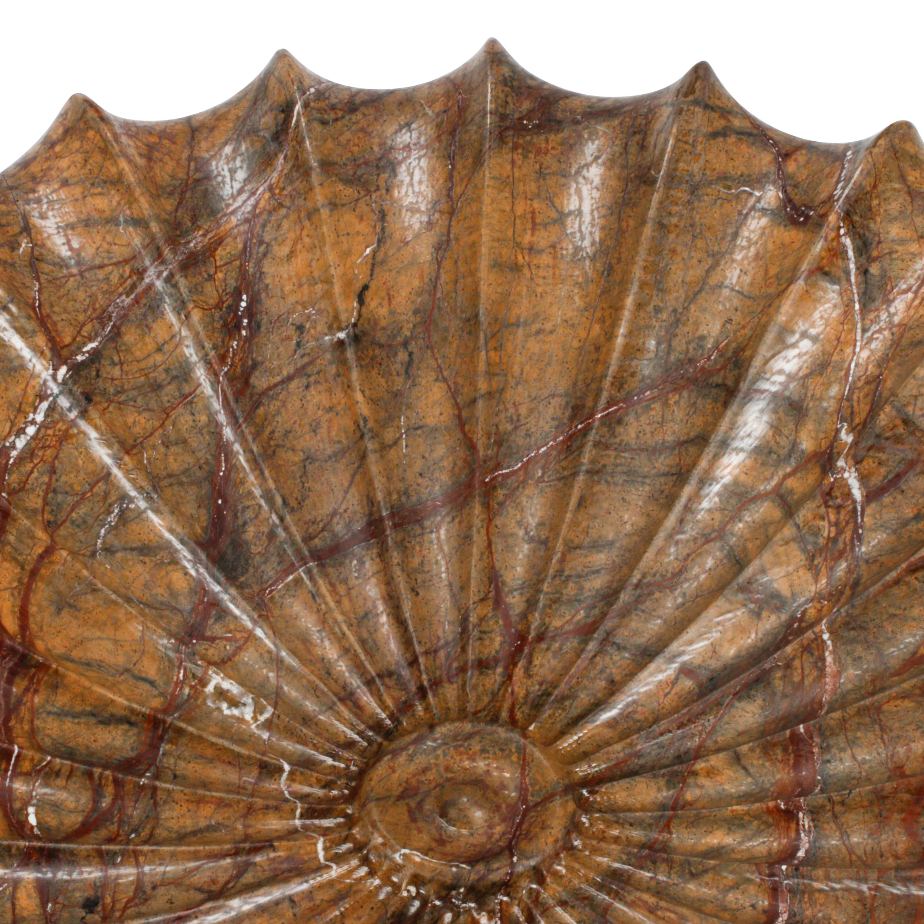 A Pair of Italian Fluted Marble Tazze