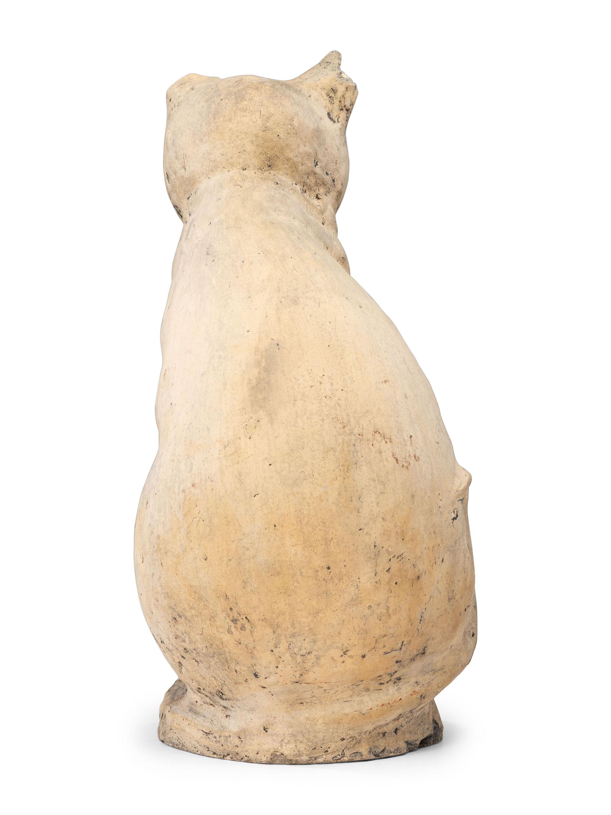 A Rare Molded Stoneware Cat