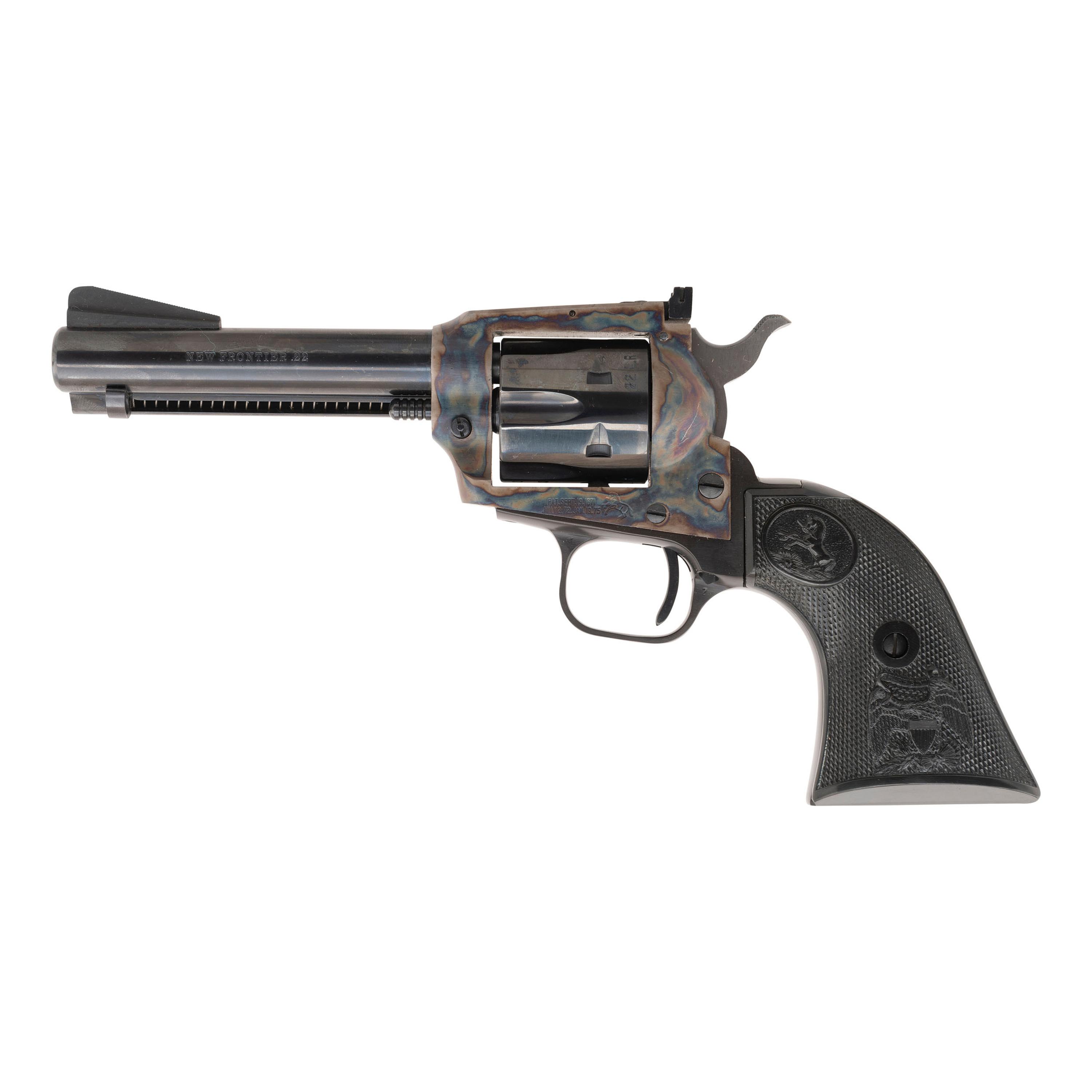 *Colt New Frontier 4.4" Blued Dual Cylinder Revolver in Box with Extra Grips