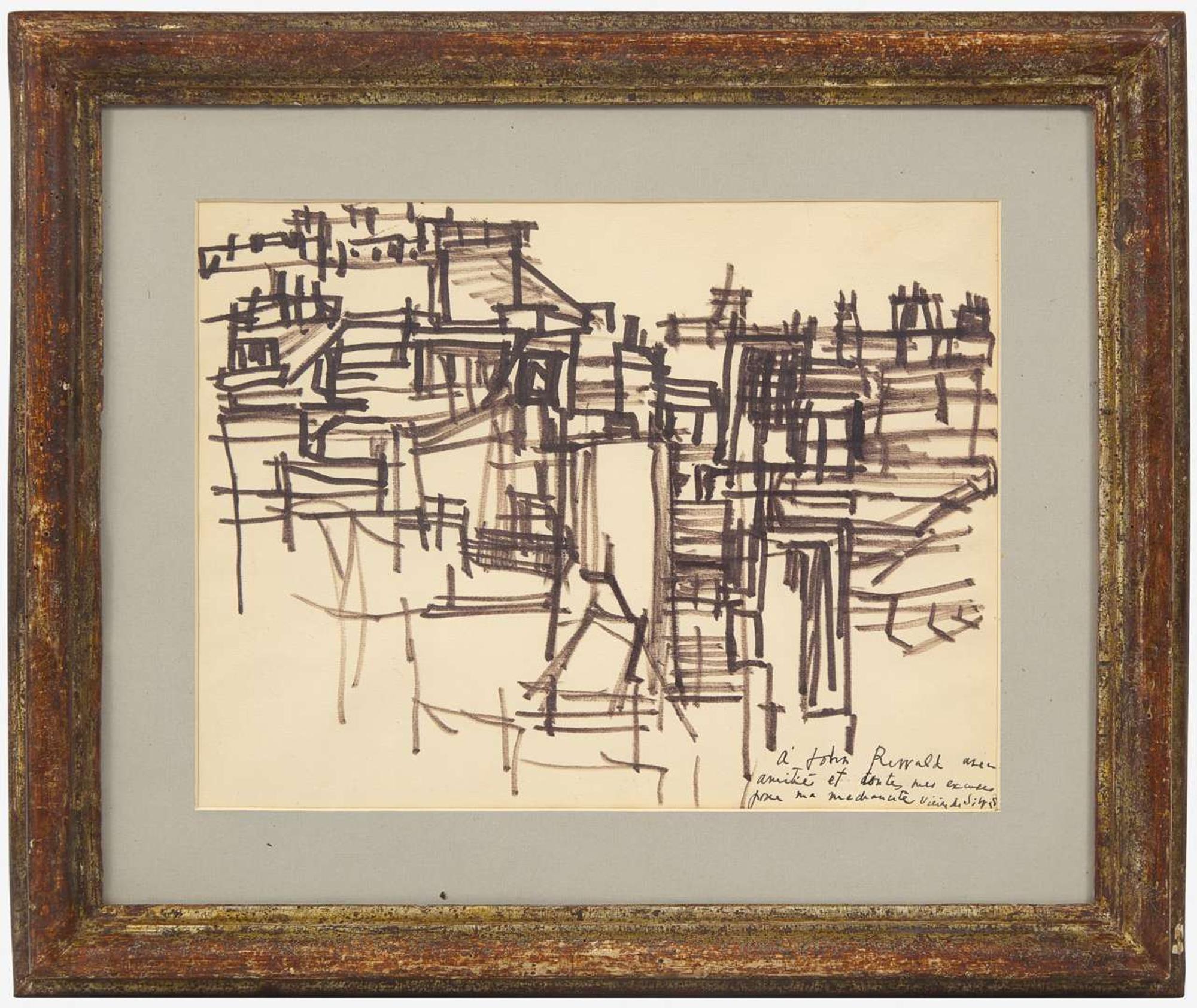 Maria Helena Vieira da Silva (Portuguese, 1903-1992) - Sans Titre (Rooftops)