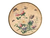 A Pair of Floral Paintings on Silk